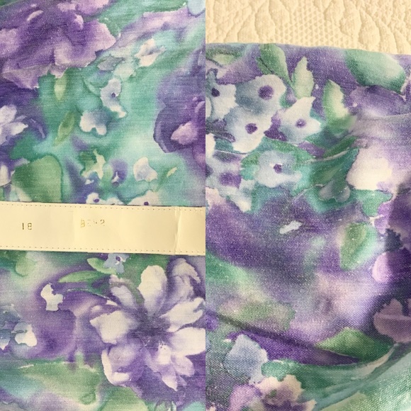 70’s Vintage Watercolor Floral Dress By California Looks - Picture 6 of 7